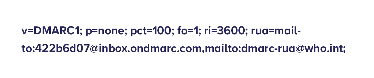 DMARC policy