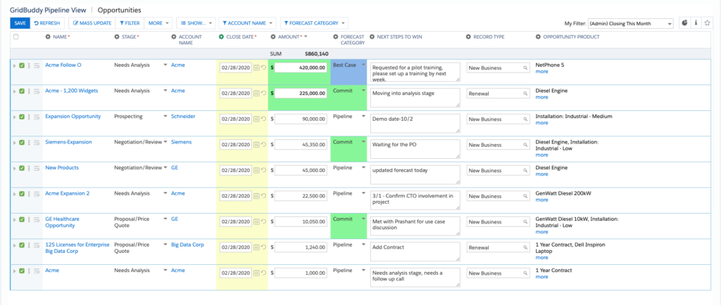 GridBuddy Opportunities with Close Data Modified