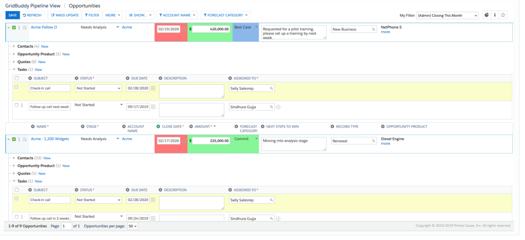 GridBuddy New Tasks In Grid