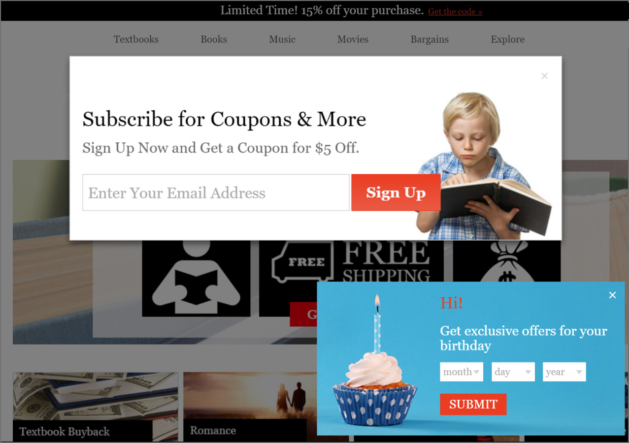 How The Top 500 Internet Retailers Collect Email Sign-ups