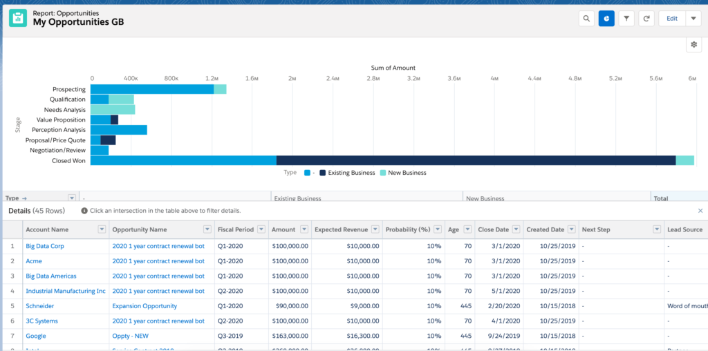 Salesforce Report