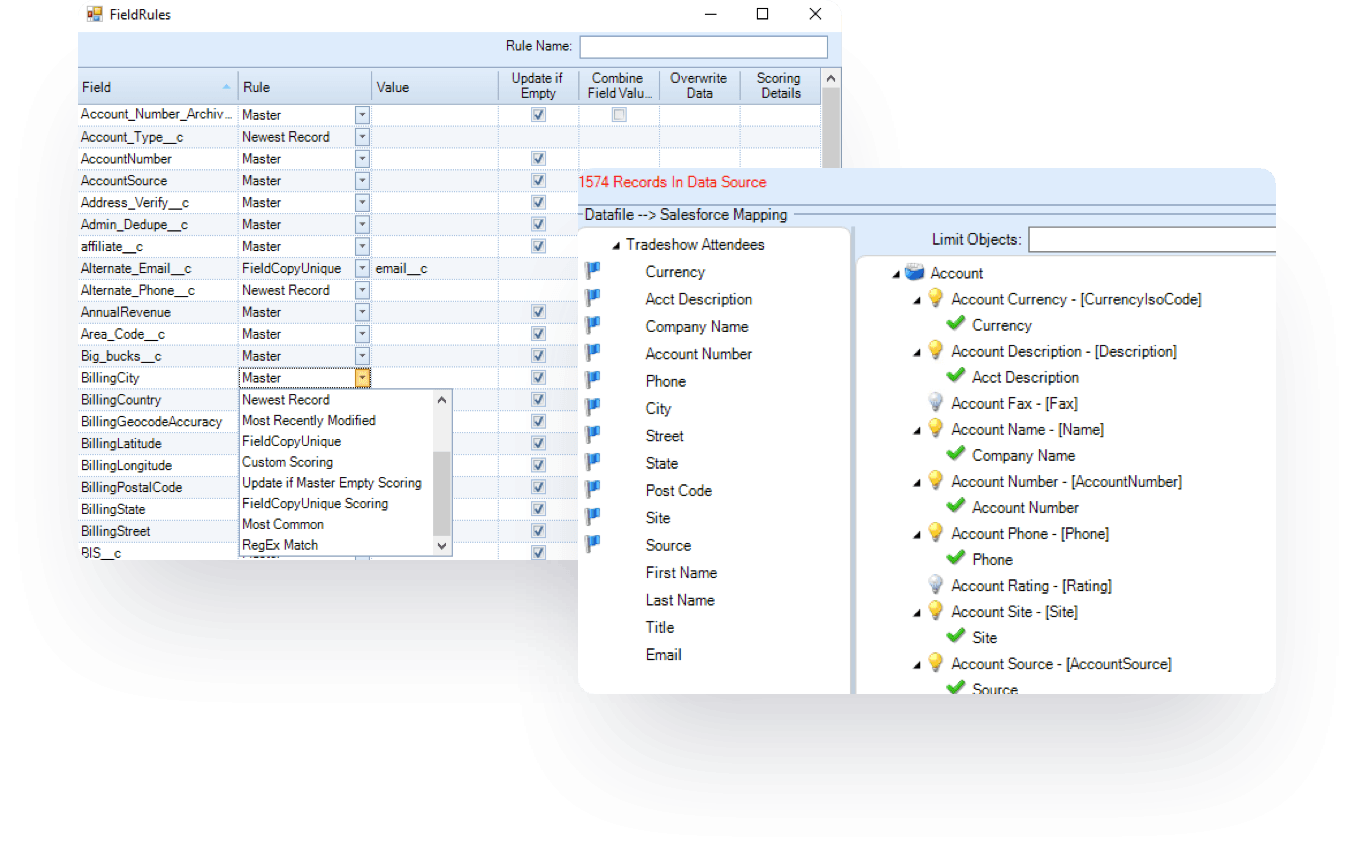 Manage Data Screens
