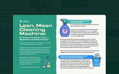 Lean, Mean Cleaning Machine: 6 Ways to Clean Your Salesforce Data Faster