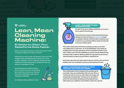 Lean, Mean Cleaning Machine: 6 Ways to Clean Your Salesforce Data Faster